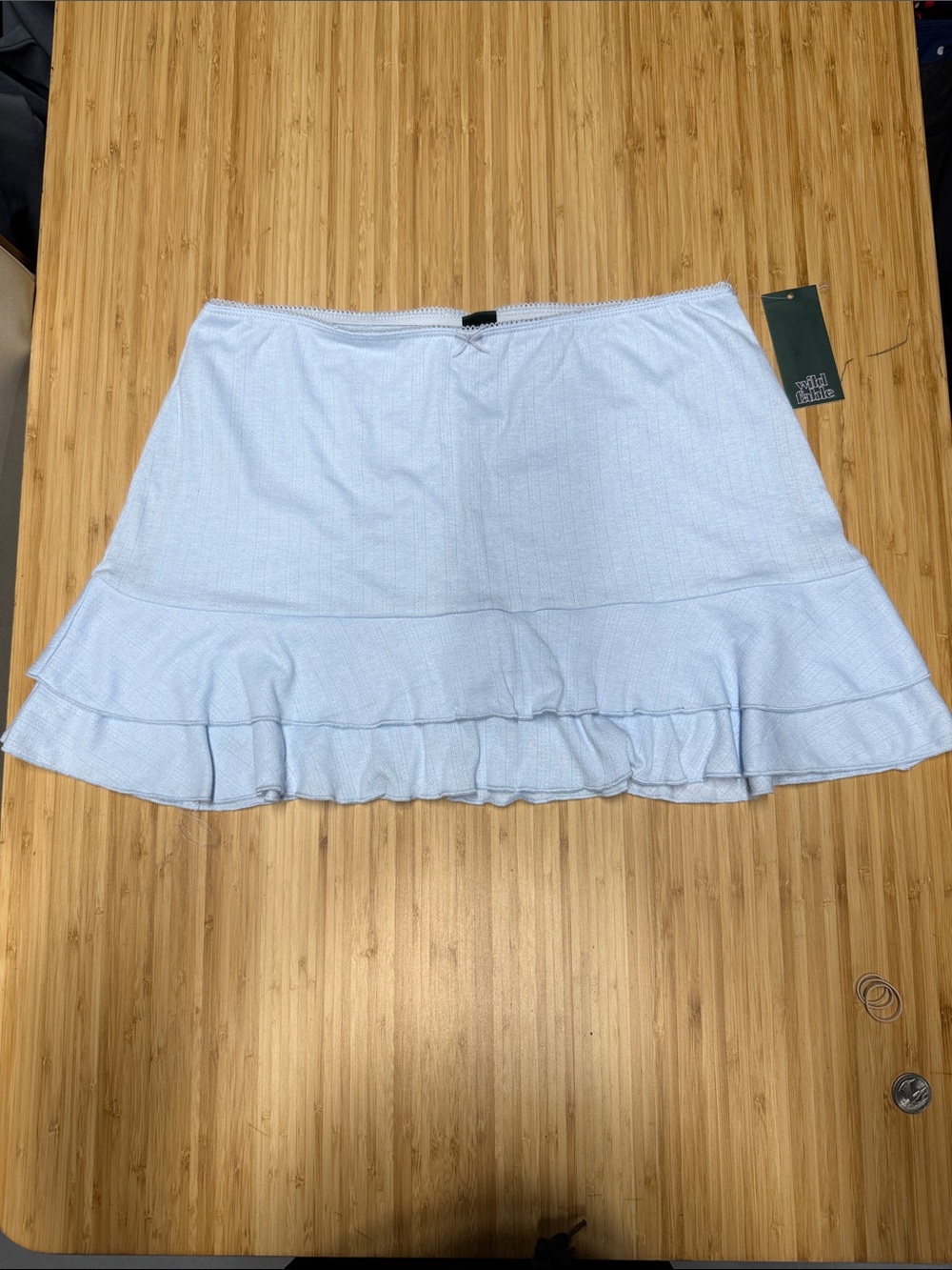 wild fable Light Blue Ruffled Mini Skort